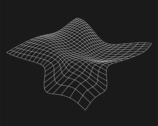 cyber distorted grid retro punk design element vector image
