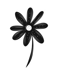 Flower leaf colorless icon Royalty Free Vector Image