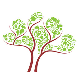 icon eco tree Vector Image