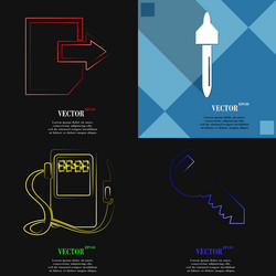 set of abstract backgrounds with different web vector image