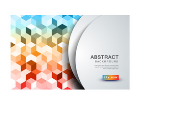 abstract colored background with overlap layer vector image