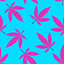 Cannabis Leaf Pattern - Bright & Bold vector