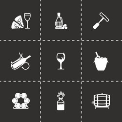 Wine icon set eps10 Royalty Free Vector Image - VectorStock