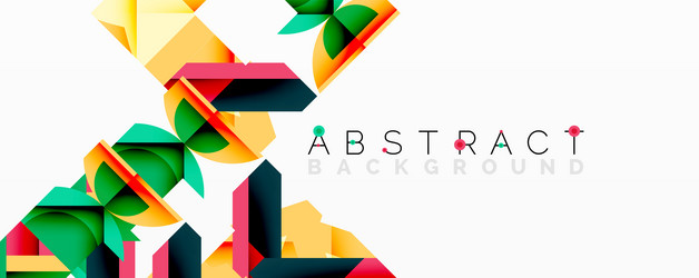 bright geometric shapes overlap creating dynamic vector image