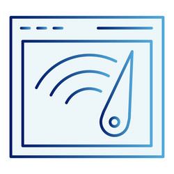 Browser speed flat icon computer window vector