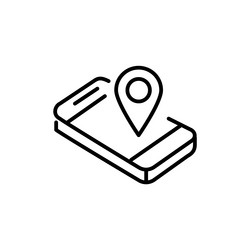 smartphone with a location map pointer isometric vector image