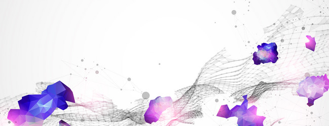 abstract plexus background glowing particles vector image