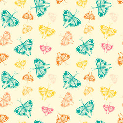 pattern with butterflies of random size and color vector image
