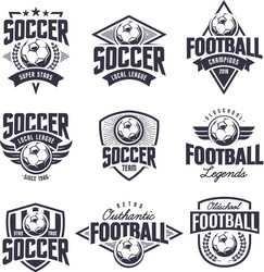 Soccer Emblem Set - Retro & Classic Vector Image