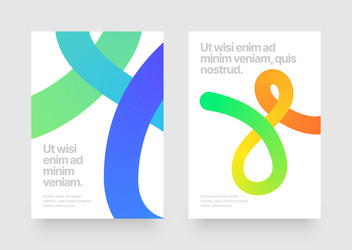 template with colorful gradient squiggles shapes vector image