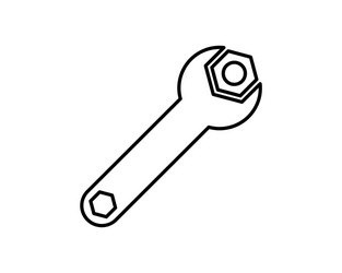 Wrench and nut icon simple element from tools vector