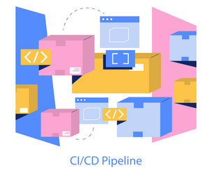 a visual representation of the cicd pipeline vector image