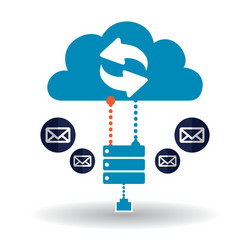 Cloud computing design trip icon flat vector