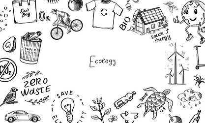 Ecology background zero waste banner or poster vector