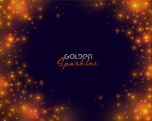 Glowing golden sparkles background with text space vector