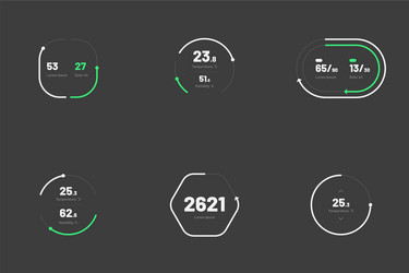 Indicator & Dashboard UI Kit vector image