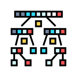quicksort algorithm color icon vector image