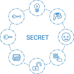 Secret icons vector