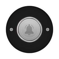 vintage doorbell button with a bell symbol vector image