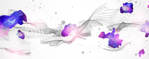 abstract plexus background glowing particles vector image
