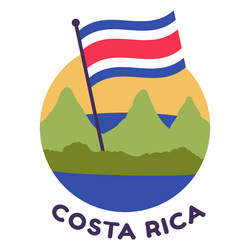 costa rica flag flat vector