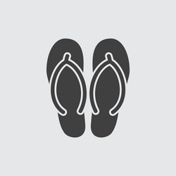 Flip flop brasilian outline Royalty Free Vector Image