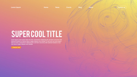 landing page abstract design with sphere element vector image