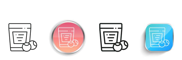 lupin icon thin linear regular and button style vector image