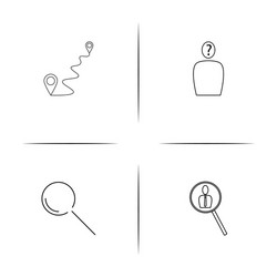 maps and navigation simple linear icon setsimple vector image