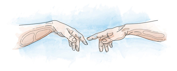 Adam And God Hands Touch Vector Images 70 Adam And God Hands Touch Vector Images 70