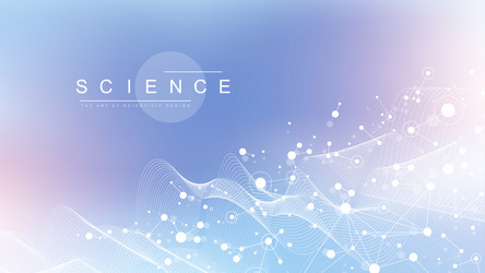 molecular abstract structure background vector image