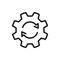 update system icon thin line web symbol on white vector image