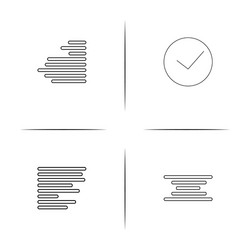 web and text simple linear icon setsimple outline vector image