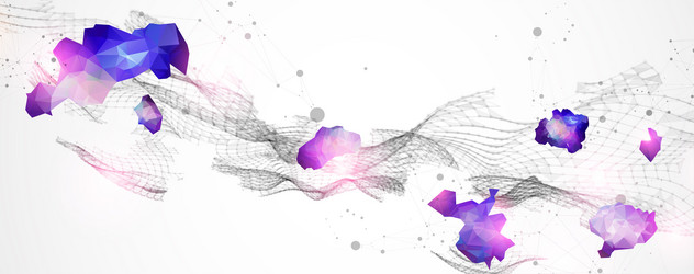 abstract plexus background glowing particles vector image