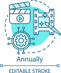 Annually concept icon Royalty Free Vector Image