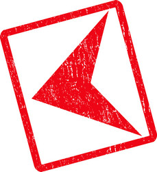 Arrowhead left icon rubber stamp Royalty Free Vector Image