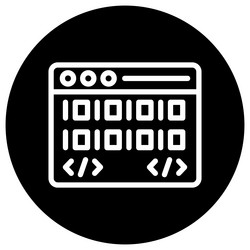 coding icon design vector image