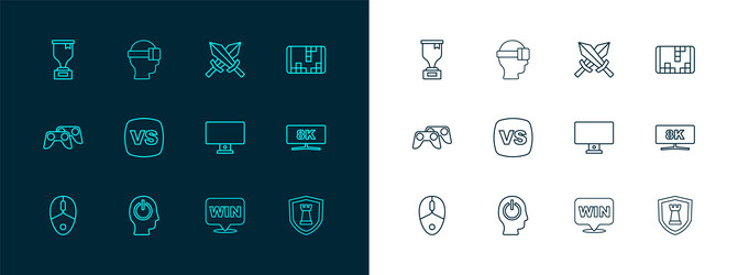 set line portable video game console power button vector image
