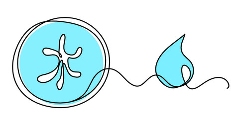 abstract element of water with drop in feng shui vector