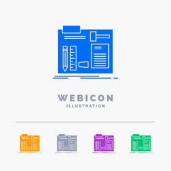 Build construct diy engineer workshop 5 color vector