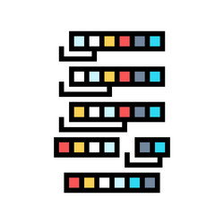 insertion sort algorithm color icon vector image
