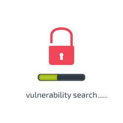 vulnerability search concept in flat style vector image