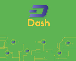 dash blockchain circuit technology background vector image