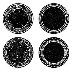 frame labels grunge isolated set ornamental Vector Image