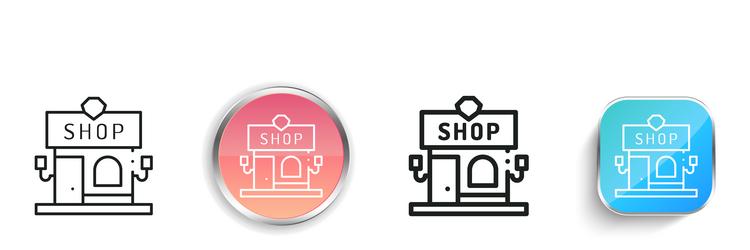 luxury icon thin linear regular and button style vector image