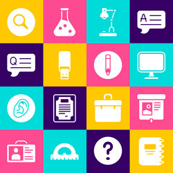 set notebook projection screen computer monitor vector image