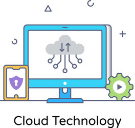 Cloud technology vector