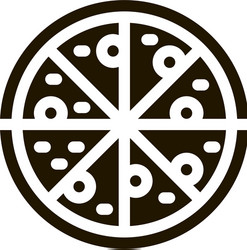 pizza italy meal icon glyph vector