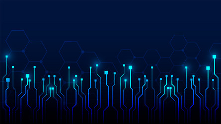 technology background with hi-tech digital data vector image