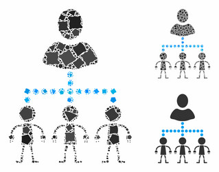 manage androids mosaic icon humpy items vector image